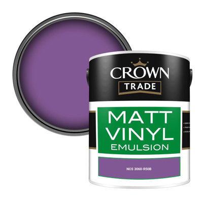 Crown Trade Vinyl Matt Walls & Ceilings Emulsion Paint Ncs 3060-R50B (3060-R50B) 5L from B&Q