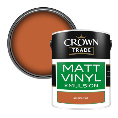 Crown Trade Vinyl Matt Walls & Ceilings Emulsion Paint Ncs 3070-Y50R (3070-Y50R) 5L from B&Q