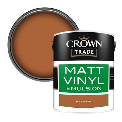 Crown Trade Vinyl Matt Walls & Ceilings Emulsion Paint Ncs 4060-Y40R (4060-Y40R) 5L from B&Q