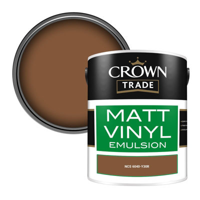 Crown Trade Vinyl Matt Walls & Ceilings Emulsion Paint Ncs 6040-Y30R (6040-Y30R) 5L from B&Q