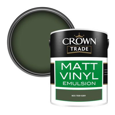 Crown Trade Vinyl Matt Walls & Ceilings Emulsion Paint Ncs 7030-G30Y (7030-G30Y) 5L from B&Q