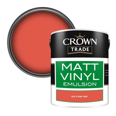 Crown Trade Vinyl Matt Walls & Ceilings Emulsion Paint Ncs S 0580-Y80R (0580-Y80R) 5L from B&Q