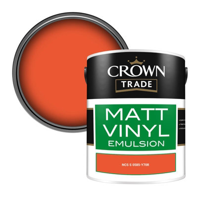Crown Trade Vinyl Matt Walls & Ceilings Emulsion Paint Ncs S 0585-Y70R (0585-Y70R) 5L from B&Q