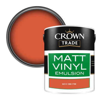 Crown Trade Vinyl Matt Walls & Ceilings Emulsion Paint Ncs S 1080-Y70R (1080-Y70R) 5L from B&Q