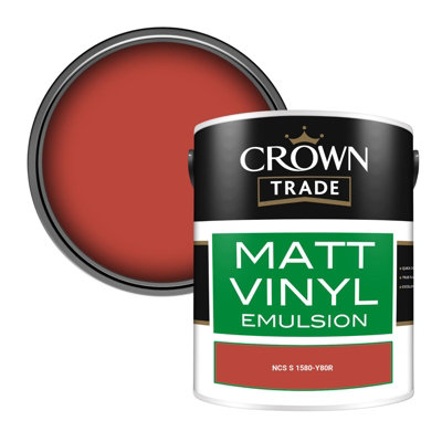 Crown Trade Vinyl Matt Walls & Ceilings Emulsion Paint Ncs S 1580-Y80R (1580-Y80R) 5L from B&Q