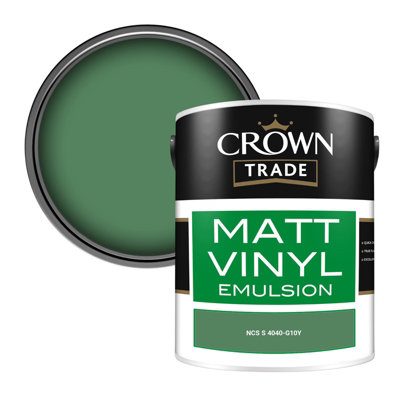 Crown Trade Vinyl Matt Walls & Ceilings Emulsion Paint Ncs S 4040-G10Y (4040-G10Y) 5L from B&Q