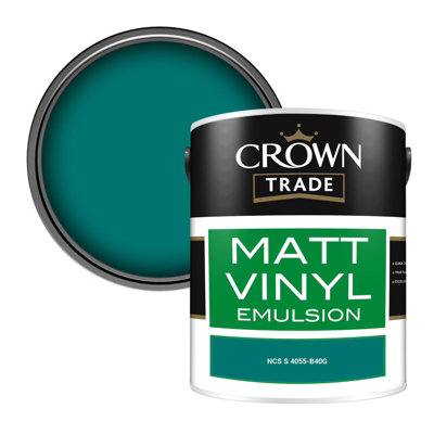 Crown Trade Vinyl Matt Walls & Ceilings Emulsion Paint Ncs S 4055-B40G (4055-B40G) 5L from B&Q