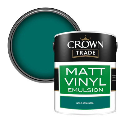 Crown Trade Vinyl Matt Walls & Ceilings Emulsion Paint Ncs S 4550-B50G (4550-B50G) 5L from B&Q