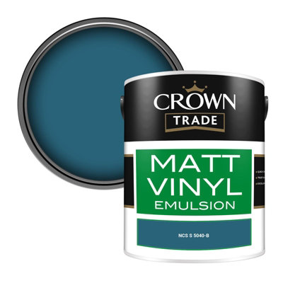 Crown Trade Vinyl Matt Walls & Ceilings Emulsion Paint Ncs S 5040-B (5040-B) 5L from B&Q