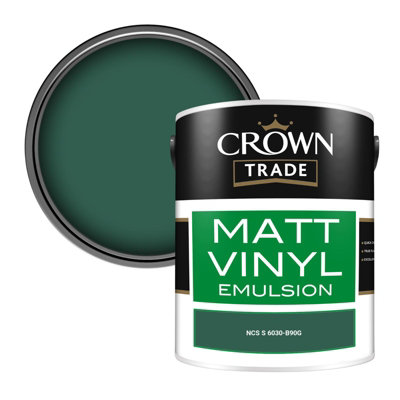 Crown Trade Vinyl Matt Walls & Ceilings Emulsion Paint Ncs S 6030-B90G (6030-B90G) 5L from B&Q