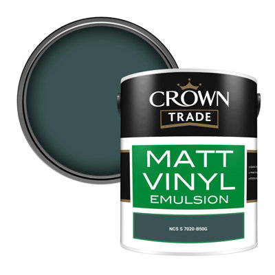 Crown Trade Vinyl Matt Walls & Ceilings Emulsion Paint Ncs S 7020-B50G (7020-B50G) 5L from B&Q