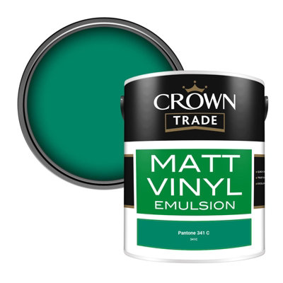 B&Q -  Vinyl Matt Walls & Ceilings Emulsion Paint Pantone 341 C (341C) 5L