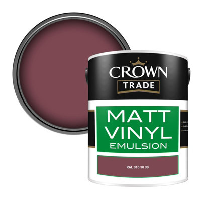 Crown Trade Vinyl Matt Walls & Ceilings Emulsion Paint Ral 010 30 30 (010 30 30) 5L from B&Q