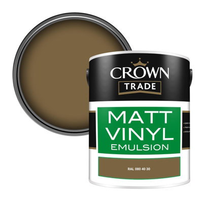 B&Q -  Vinyl Matt Walls & Ceilings Emulsion Paint Ral 080 40 30 (080 40 30) 5L