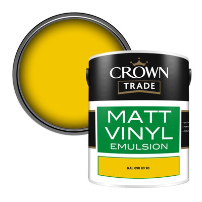 Crown Trade Vinyl Matt Walls & Ceilings Emulsion Paint Ral 090 80 90 (090 80 90) 5L from B&Q