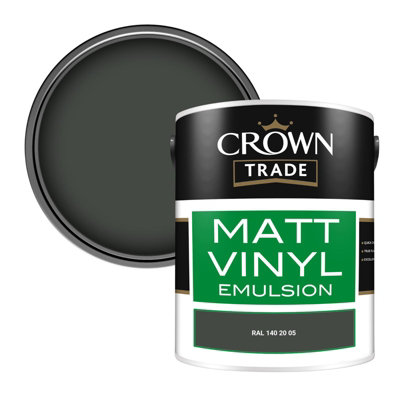 Crown Trade Vinyl Matt Walls & Ceilings Emulsion Paint Ral 140 20 05 (140 20 05) 5L from B&Q