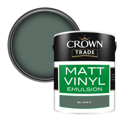 Crown Trade Vinyl Matt Walls & Ceilings Emulsion Paint Ral 170 40 10 (170 40 10) 5L from B&Q