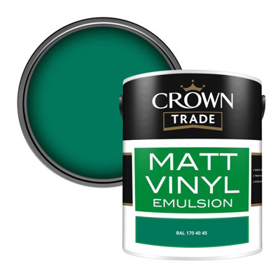 Crown Trade Vinyl Matt Walls & Ceilings Emulsion Paint Ral 170 40 45 (170 40 45) 5L from B&Q