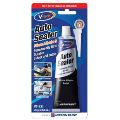 V-Tech Auto Sealer Silicone Adhesive Sealant Flexible Durable VT-131 Black 75g - Image 4