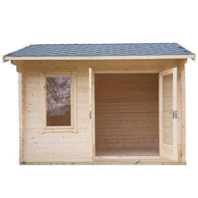 Shire Marlborough 28 mm Log Cabin 12 X 12 Feet from B&Q