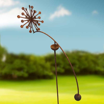 Poppy Forge Allium Wind Rocker Single Bare Metal/ready To RustSteelL66 X W54 X H148.5 Cm from B&Q