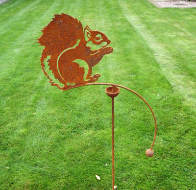 Poppy Forge Squirrel Wind Rocker Single Bare Metal/ready To RustSteelL66 X W54 X H148.5 Cm from B&Q