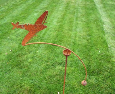 Poppy Forge Spitfire Wind Rocker Single Bare Metal/ready To RustSteelL66 X W54 X H148.5 Cm from B&Q