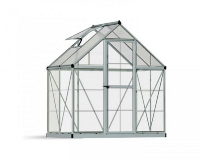 B&Q -  Greenhouse Hybrid 6 X 4PolycarbonateL126 X W185 X H208 CmSilver