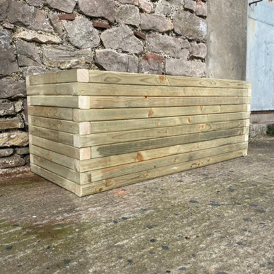 B&Q -  Norfolk PlanterWoodL180 X W40 X H40 Cm