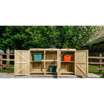 B&Q -  Chatburn 6 Recycle Box StoreTimberL80.4 X W180.5 X H120 CmFits 6 X Recycle Boxes