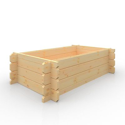 B&Q -  5X3W Raised Bed 19mm SwiftL150 X W90 X H40.4 CmSolid Wood/softwood/pineNatural