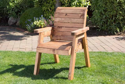 Charles Taylor Trading Traditional Chair Self-AssemblyL74 X W68 X H98 CmRedwoodAssembly Required from B&Q