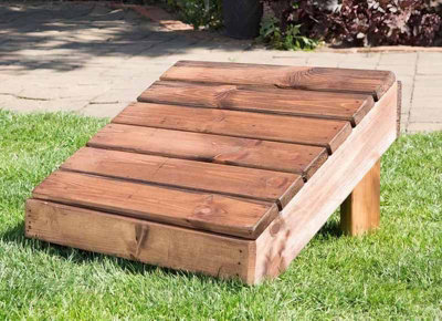 Charles Taylor Trading FootstoolL48 X W47 X H29 CmRedwoodMinimal Assembly Required from B&Q