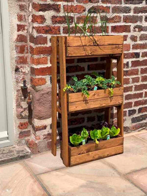 Charles Taylor Trading Regular Herb Garden PlanterRedwoodL35 X W55 X H102Minimal Assembly Required from B&Q