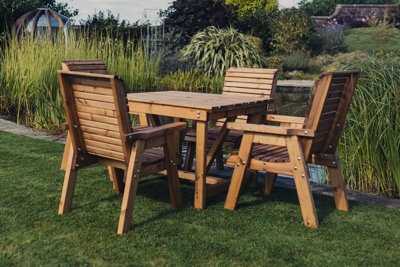 B&Q -  Valley 4 Seater Square 4XcTimberL190 X W190 X H95 CmGarden FurnitureMinimal Assembly Required