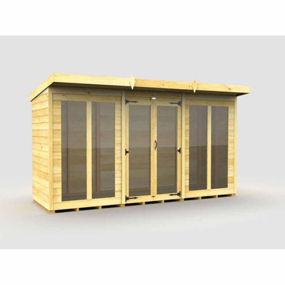 Buttercup Farm 12Ft X 4Ft Pent Summer House (Full Height Window)WoodL118 X W358 X H201 Cm from B&Q