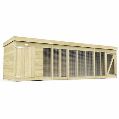 Buttercup Farm 14Ft X 4Ft Dog Kennel And RunWoodL127 X W417 X H127 Cm from B&Q