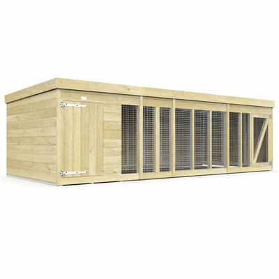 Buttercup Farm 14Ft X 6Ft Dog Kennel And RunWoodL185 X W417 X H127 Cm from B&Q