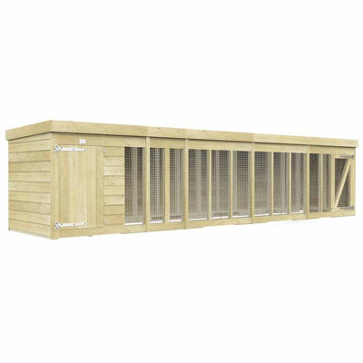 Buttercup Farm 18Ft X 4Ft Dog Kennel And RunWoodL127 X W533 X H127 Cm from B&Q