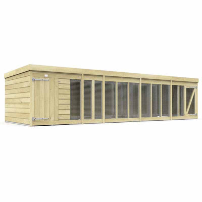 Buttercup Farm 18Ft X 6Ft Dog Kennel And RunWoodL185 X W533 X H127 Cm from B&Q