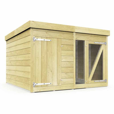 Buttercup Farm 6Ft X 6Ft Dog Kennel And RunWoodL185 X W185 X H127 Cm from B&Q
