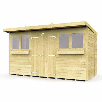Buttercup Farm 12 X 7 Feet Pent Summer ShedWoodL214 X W358 X H201 Cm from B&Q