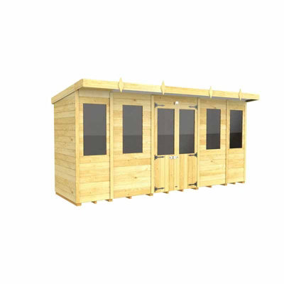 Buttercup Farm 14Ft X 4Ft Pent Summer HouseWoodL118 X W417 X H201 Cm from B&Q