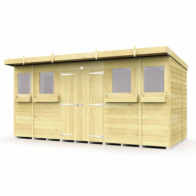 Buttercup Farm 14 X 6 Feet Pent Summer ShedWoodL178 X W417 X H201 Cm from B&Q