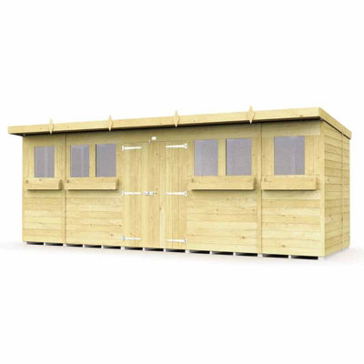 Buttercup Farm 18 X 5 Feet Pent Summer ShedWoodL147 X W533 X H201 Cm from B&Q