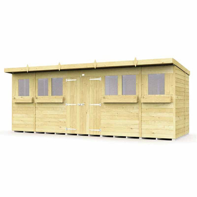 Buttercup Farm 18 X 6 Feet Pent Summer ShedWoodL178 X W533 X H201 Cm from B&Q