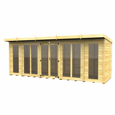 Buttercup Farm 18Ft X 7Ft Pent Summer House (Full Height Window)WoodL214 X W533 X H201 Cm from B&Q