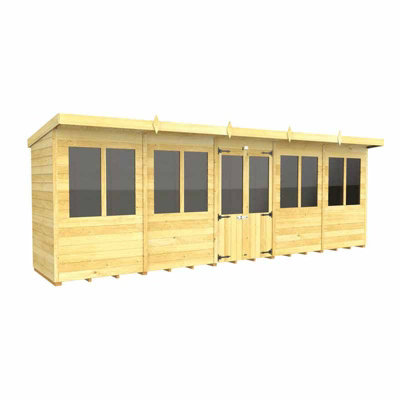Buttercup Farm 20Ft X 4Ft Pent Summer HouseWoodL118 X W589 X H201 Cm from B&Q