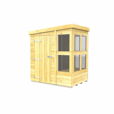 Buttercup Farm 6Ft X 4Ft Pent Potting ShedWoodL118 X W185 X H201 Cm from B&Q