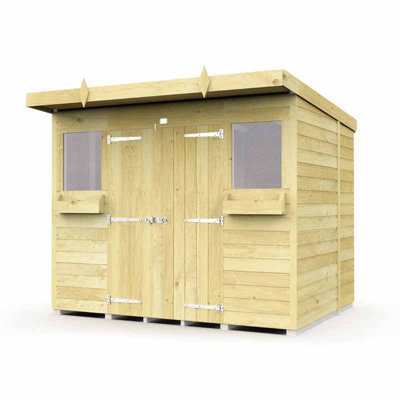 Buttercup Farm 8 X 5 Feet Pent Summer ShedWoodL147 X W243 X H201 Cm from B&Q